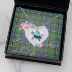 Sea Turtle Necklace Gift for My Beautiful Girlfriend Valentines Necklace Clan Whitelaw Tartan Blue Turtle Necklace