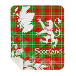 Sherpa Blanket - Tartan Blanket Thistle and Lion Scottish Clan MacGregor Plaid Blanket, plaid sherpa blanket queen,purple sherpa blanket,queen sherpa blanket,queen size sherpa blanket,red sherpa blanket,scottish tartan blankets,sherpa blanket,sherpa christmas blanket