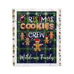 Fleece Blanket - Personalized Gift Tartan Plaid Blanket Clan Meldrum With Christmas Cookie Baking Crew Christmas Gift Fleece Blanket