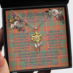 To My Beautiful Soulmate Sunflower Necklace In Your Eyes I Have Found My Home Clan Bruce Ancient Tartan Jewelry For Girlfriend