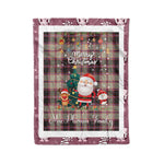 Personalized Gift Tartan Plaid Blanket Clan MacPherson Hunting Ancient With Funny Santa Snowman Reindeer Merry Christmas Fleece Blanket, Home Living Room, Plaid Blanket, Tartan Blanket, Scottish Blanket, Buffalo fleece blanket, Christmas Blanket