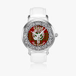 Clark Scottish Clan Tartan Crest Badge Silver Automatic Watch Size 46mm