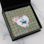Sea Turtle Necklace Gift for My Beautiful Girlfriend Valentines Necklace Clan Pollock Hunting Tartan Blue Turtle Necklace