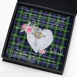 Gift For My Beautiful Girlfriend Necklace Valentine Necklace Clan Baillie Tartan Cross Dancing Necklace Scottish Tartan Jewelry