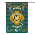 House Flag - Byres Irish Shield Celtic Cross Tartan Garden Flag St Patrick's Day Garden Flag
