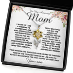 Sunflower Pendant Necklace - To my Amazing Mom Gift From Son Mother's Day Necklace