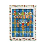 Personalized Gift Tartan Plaid Blanket Clan Laing With Christmas Cookie Baking Crew Christmas Gift Blanket, Plaid Blanket, Christmas Fleece Blanket, Christmas Blanket, Tartan Blanket, Scottish Blanket, Scotland Blanket, Family Name Blanket, Custom Blanket, Personalized Blanket