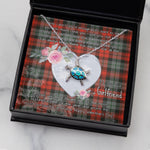 Sea Turtle Necklace Gift for My Beautiful Girlfriend Valentines Necklace Clan MacLachlan Weathered Tartan Blue Turtle Necklace