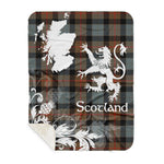 Sherpa Blanket - Tartan Blanket Thistle and Lion Scottish Clan Gunn Weathered Plaid Blanket, plaid sherpa blanket queen,purple sherpa blanket,queen sherpa blanket,queen size sherpa blanket,red sherpa blanket,scottish tartan blankets,sherpa blanket,sherpa christmas blanket