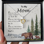 Cross Dancing Necklace - Mom Necklace, To My Mom I Love You To The Moon and Back Necklace, Gift For Mom Birthday Necklace