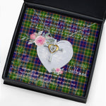 Gift For My Beautiful Girlfriend Necklace Valentine Necklace Clan Ayrshire Tartan Cross Dancing Necklace Scottish Tartan Jewelry