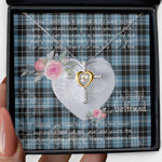 Gift For My Beautiful Girlfriend Necklace Valentine Necklace Clan Clark Tartan Cross Dancing Necklace Scottish Tartan Jewelry
