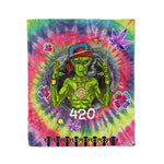 Scotstee Shop - Scotstee Shop Blanket Alien Gangsta Rapper Space UFO Rainbow Hippie Fleece Blanket