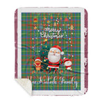 Personalized Gift Tartan Plaid Blanket Clan MacKintosh Hunting With Funny Santa Snowman Reindeer Merry Christmas Gift Sherpa Blanket, blue plaid sherpa blanket,blue tartan sherpa blanket,Buchan,buffalo plaid sherpa blanket,christmas sherpa blanket,Christmas Throw Blanket