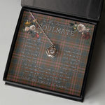 To My Beautiful Soulmate Necklace In Your Eyes I Have Found My Home Clan Kennedy Weathered Tartan Crown Pendant Necklace
