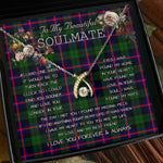 To My Beautiful Soulmate Necklace In Your Eyes I Have Found My Home Clan Urquhart Tartan Wishbone Dancing Necklace