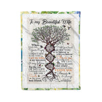 Scotstee Shop - Personalized Gift Letter To Wife Art To My Beautiful Wife Gift Fleece Blanket