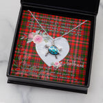 Sea Turtle Necklace Gift for My Beautiful Girlfriend Valentines Necklace Clan MacKinnon Tartan Blue Turtle Necklace