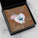 Sea Turtle Necklace Gift for My Beautiful Girlfriend Valentines Necklace Clan Gartshore Tartan Blue Turtle Necklace