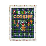 Personalized Gift Tartan Plaid Blanket Clan Gordon With Christmas Cookie Baking Crew Christmas Gift Blanket, Plaid Blanket, Christmas Fleece Blanket, Christmas Blanket, Tartan Blanket, Scottish Blanket, Scotland Blanket, Family Name Blanket, Custom Blanket, Personalized Blanket