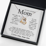 To My Loving Mom Necklace You're The World Necklace Gift For Mom From Son Forever Love Necklace