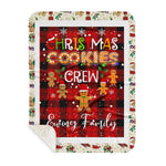 Personalized Gift Tartan Plaid Blanket Clan Ewing With Christmas Cookie Baking Crew Christmas Gift Sherpa Blanket, tartan sherpa blanket,buffalo plaid sherpa blanket,christmas sherpa blanket,Christmas Throw Blanket,green plaid sherpa blanket,green sherpa blanket