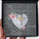 Gift For My Beautiful Girlfriend Necklace Valentine Necklace Clan Gladstone Tartan Cross Dancing Necklace Scottish Tartan Jewelry