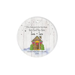 Scotstee Shop - Personalize Name Family Gingerbread House Cookie First Christmas Ceramic Ornament, First Christmas In Our New Home Ornament