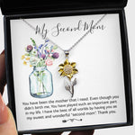 Sunflower Pendant Necklace - Mom Necklace, Bonus Mom Necklace Gift For Stepmom Neckalce