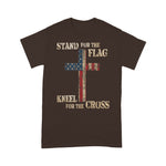 Scotstee Shop - Stand For The Flag Kneel For The Cross Faith US Patriotic 4th Of July Shirt Stand For The Flag Kneel For The Cross T Shirt