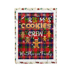 Personalized Gift Tartan Plaid Blanket Clan MacPherson With Christmas Cookie Baking Crew Christmas Gift Blanket, Plaid Blanket, Christmas Fleece Blanket, Christmas Blanket, Tartan Blanket, Scottish Blanket, Scotland Blanket, Family Name Blanket, Custom Blanket, Personalized Blanket