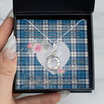 Rising Phoenix Necklace - Valentine Necklace Clan Strathclyde Tartan Gift for Girlfriend, Gift for My Wife Rising Phoenix Necklace