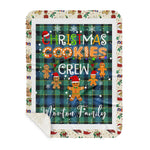Personalized Gift Tartan Plaid Blanket Clan Morton With Christmas Cookie Baking Crew Christmas Gift Sherpa Blanket, tartan sherpa blanket,buffalo plaid sherpa blanket,christmas sherpa blanket,Christmas Throw Blanket,green plaid sherpa blanket,green sherpa blanket