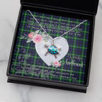 Sea Turtle Necklace Gift for My Beautiful Girlfriend Valentines Necklace Clan Forbes Lyon Court Tartan Blue Turtle Necklace