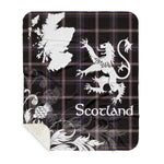 Sherpa Blanket - Tartan Blanket Thistle and Lion Scottish Clan Navy Dress Blue Plaid Blanket, plaid sherpa blanket queen,purple sherpa blanket,queen sherpa blanket,queen size sherpa blanket,red sherpa blanket,scottish tartan blankets,sherpa blanket,sherpa christmas blanket