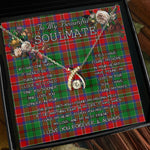 To My Beautiful Soulmate Necklace In Your Eyes I Have Found My Home Clan McCulloch Tartan Wishbone Dancing Necklace