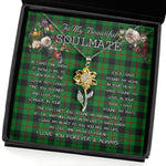To My Beautiful Soulmate Sunflower Necklace In Your Eyes I Have Found My Home Clan Kincaid Tartan Jewelry For Girlfriend, Tartan Sunflower Pendant Necklace, Scottish Tartan Jewelry, valentine necklace, necklace girlfriend, necklace for wife, cute necklaces for girlfriend, jewelry for girlfriend, to my soulmate necklace, to my future wife necklace
