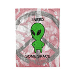 Scotstee Shop - Scotstee Shop Blanket Alien - I Need Space Children Peace Hippie Fleece Blanket