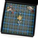 To My Beautiful Soulmate Sunflower Necklace In Your Eyes I Have Found My Home Clan Ferguson Ancient Tartan Jewelry For Girlfriend, Tartan Sunflower Pendant Necklace, Scottish Tartan Jewelry, valentine necklace, necklace girlfriend, necklace for wife, cute necklaces for girlfriend, jewelry for girlfriend, to my soulmate necklace, to my future wife necklace
