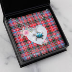Sea Turtle Necklace Gift for My Beautiful Girlfriend Valentines Necklace Clan Pitblado Tartan Blue Turtle Necklace