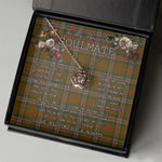To My Beautiful Soulmate Necklace In Your Eyes I Have Found My Home Clan Scott Brown Modern Tartan Crown Pendant Necklace