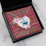 Sea Turtle Necklace Gift for My Beautiful Girlfriend Valentines Necklace Clan Lumsden Tartan Blue Turtle Necklace