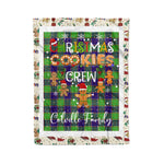 Personalized Gift Tartan Plaid Blanket Clan Colville With Christmas Cookie Baking Crew Christmas Gift Blanket, Plaid Blanket, Christmas Fleece Blanket, Christmas Blanket, Tartan Blanket, Scottish Blanket, Scotland Blanket, Family Name Blanket, Custom Blanket, Personalized Blanket