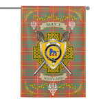House Flag - Bruce Ancient Irish Shield Celtic Cross Tartan Garden Flag St Patrick's Day Garden Flag