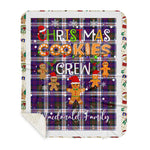 Personalized Gift Tartan Plaid Blanket Clan MacDonald Dress Modern With Christmas Cookie Baking Crew Christmas Gift Sherpa Blanket, tartan sherpa blanket,buffalo plaid sherpa blanket,christmas sherpa blanket,Christmas Throw Blanket,green plaid sherpa blanket,green sherpa blanket