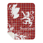 Sherpa Blanket - Tartan Blanket Thistle and Lion Scottish Clan Pennington Plaid Blanket, plaid sherpa blanket queen,purple sherpa blanket,queen sherpa blanket,queen size sherpa blanket,red sherpa blanket,scottish tartan blankets,sherpa blanket,sherpa christmas blanket