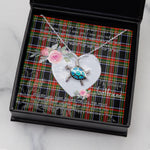 Sea Turtle Necklace Gift for My Beautiful Girlfriend Valentines Necklace Clan Fulton Tartan Blue Turtle Necklace