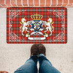 Doormat - Welcome Mat Scottish Fraser Weathered Tartan Door Mat, Plaid Doormat