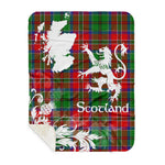 Sherpa Blanket - Tartan Blanket Thistle and Lion Scottish Clan MacCulloch Plaid Blanket, plaid sherpa blanket queen,purple sherpa blanket,queen sherpa blanket,queen size sherpa blanket,red sherpa blanket,scottish tartan blankets,sherpa blanket,sherpa christmas blanket