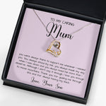 Gift For Mom From Son To My Caring Mum Necklace, Gift For Mother's Day Jewelry Forever Love Necklace